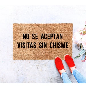 No Se Aceptan Visitas Sin Chisme Doormat, Spanish Doormat, Cute doormat, Funny Doormat, Home Decor, doormats, welcome mat, doormat