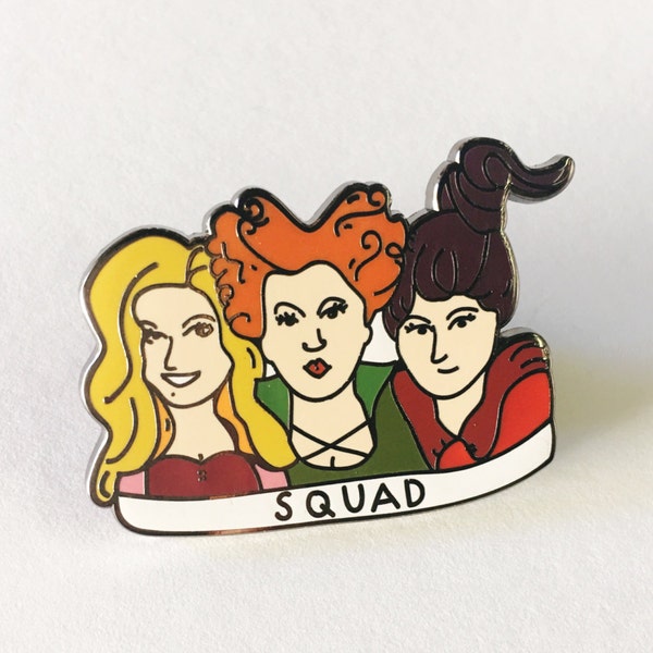 In stock! Hocus Pocus-Squad Enamel Pin, Enamel, Hard Enamel, Pins, Hocus Pocus