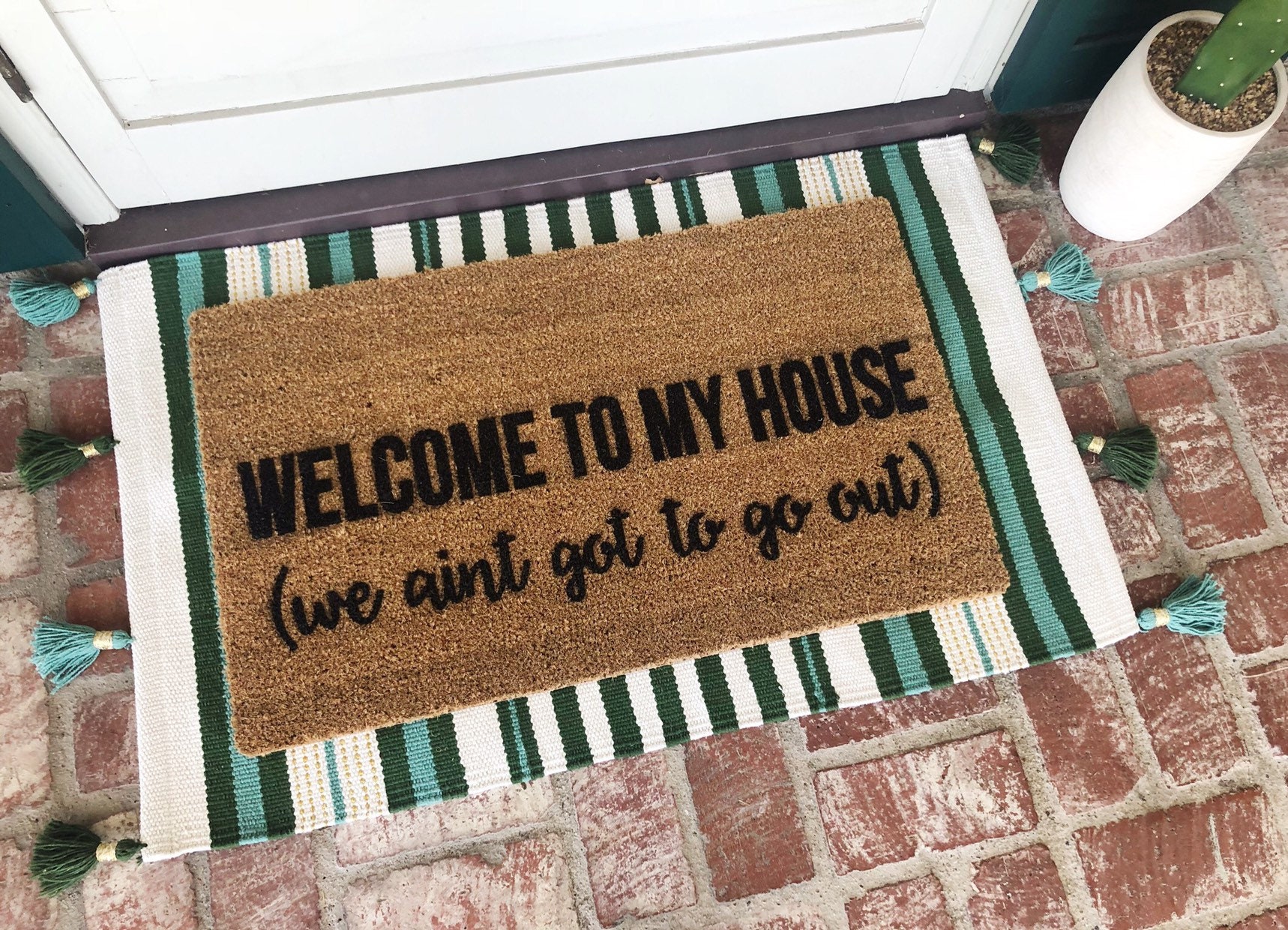 to my house Doormat Doormats Funny Doormat Shop Etsy