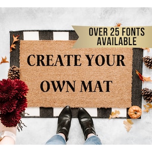 Custom Doormat, Custom Door Mat, Housewarming Gift, Birthday Gift, Funny Doormat, Funny Door Mat, Gift, Custom Words, Custom Text, Custom