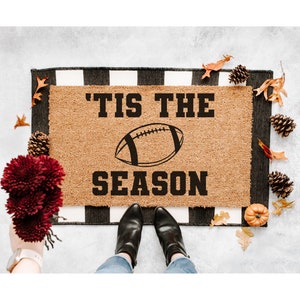 Tis The Season Doormat- Football Doormat- Sports doormat- Funny Doormat- Home Decor- doormats- welcome mat- doormat- Football Lover Doormat