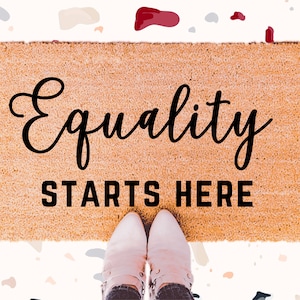 Equality Starts Here Doormat, Gay Pride Doormat, Equality, Home Decor, doormats, welcome mat, custom doormat