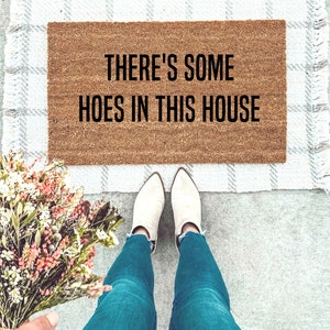 Wap doormat, Funny Doormat, funny mats, WAP, Cardi B, hoes in this house, doormats, door mat, welcome mat, custom doormat, home gifts