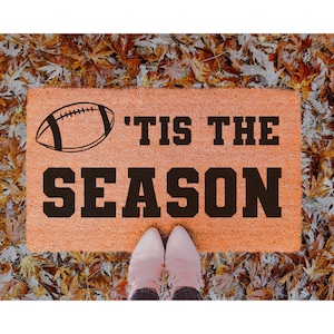 Tis The Season Doormat- Football Doormat- Sports doormat- Funny Doormat- Home Decor- doormats- welcome mat- doormat- Football Lover Doormat