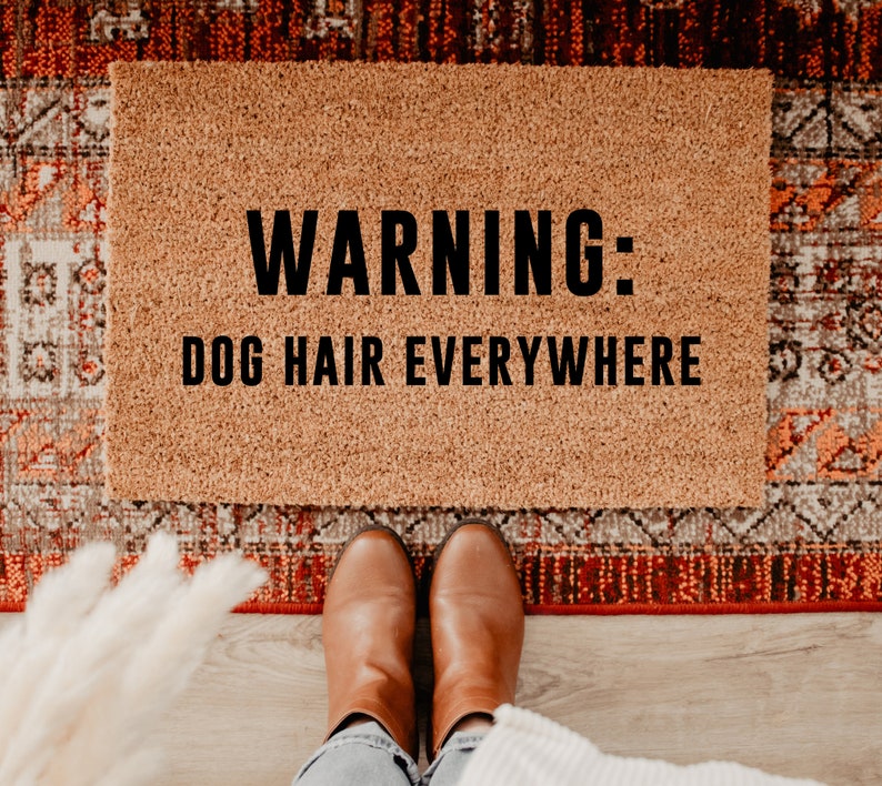 Warning Dog Hair Everywhere Doormat Dog Lover Gift Gifts for Etsy
