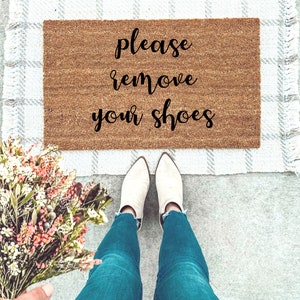 Welcome Please Remove Your Shoes doormat, Welcome doormat, Shoes Off, Remove Your Shoes Rug, Cute Doormat, Shoes Off Mat