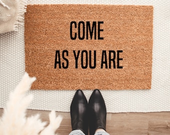 Come As You Are Doormat, Nirvana Doormat, Kurt Cobain, Nirvana Music, Doormat, Housewarming Gift, Flocked Doormat, Custom Mat