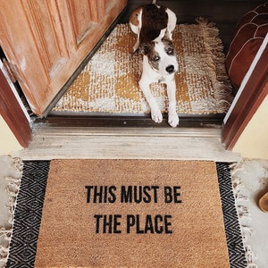 This Must Be The Place - Doormat - Doormats - Welcome Mat - Custom Doormat - Personalized Gifts - Funny Doormat- Housewarming Gift-Rugs-Mat