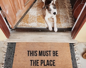 This Must Be The Place - Doormat - Doormats - Welcome Mat - Custom Doormat - Personalized Gifts - Funny Doormat- Housewarming Gift-Rugs-Mat