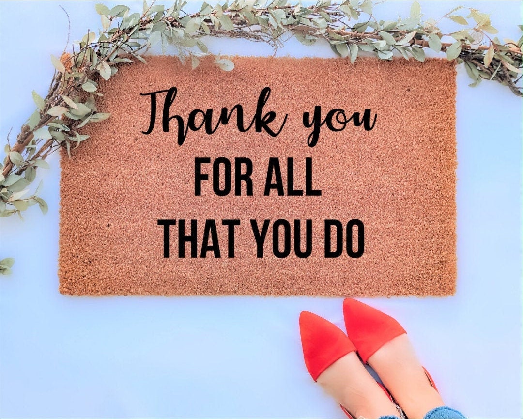 Thank You Doormat Personalized Doormat Custom Mat Etsy