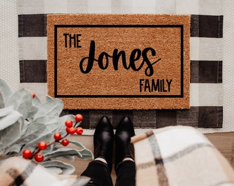 Personalized Name Doormat, Custom Doormat, Welcome Mat, Housewarming Gift, Wedding Gift, Personalized Door Mat, Closing Gift, Home Decor