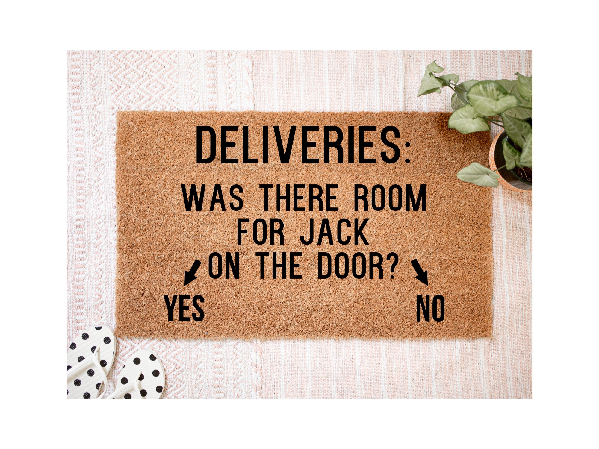 Funny 'was There Room for Jack' Coir Doormat - Welcome Mat - Etsy