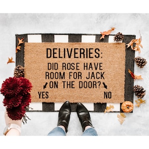 Did Rose Have Room for Jack Doormat, Funny Doormat, cute doormat, Friends Doormat, Home Decor, doormats, welcome mat, custom doormat