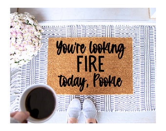 You're Looking Fire Today Pookie, TikTok Inspired, Funny Doormat, Funny Door Mat Gifts, Home Doormat, Funny Welcome Mats Gifts