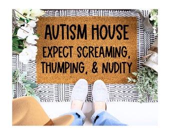 Autism House Doormat, Autism Awareness Doormat, Just Keep Stimming doormat, Autism Advocate, Autism Community Gift, Autism Mom Gift, Funny