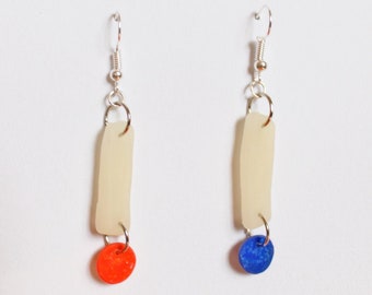 Primary Mismatched Dot Earrings
