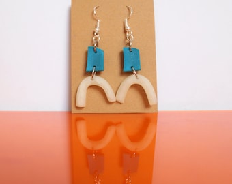 Stacked Abstract Shape Earrings