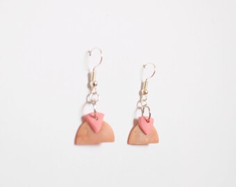 Pink Geo Shape Earrings