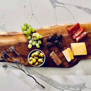 Live Edge Walnut Charcuterie Board: Personalized Rustic Serving Board