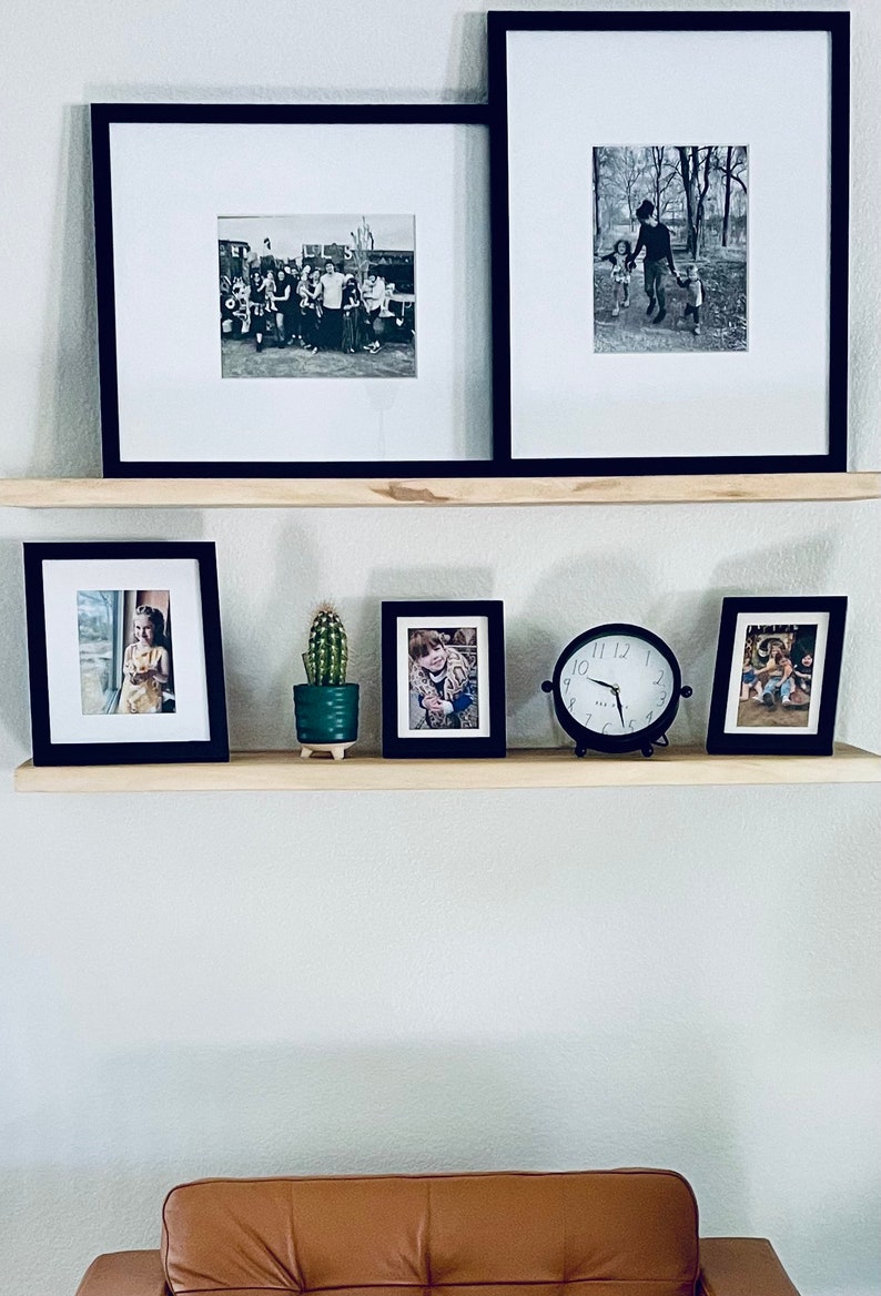 Live Edge Floating Shelves Solid Wood Floating Shelves Etsy