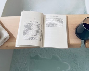 Handmade Bath Caddy - Live Edge Wood Bath Tray - Spa Bath Decor