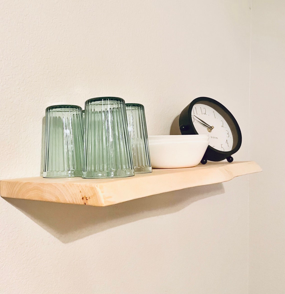 Solid Wood Live Edge Floating Shelves Heavy Duty Shelves Etsy