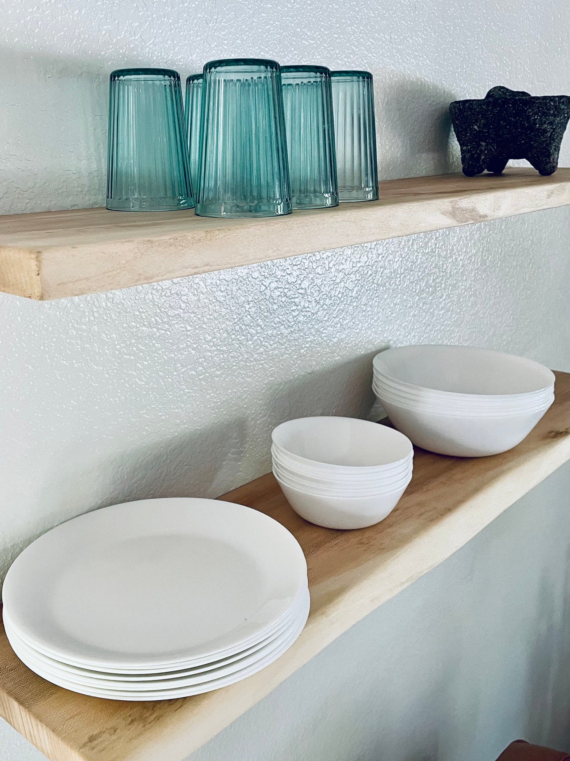 Live Edge Floating Shelves Solid Wood Floating Shelves Light Etsy