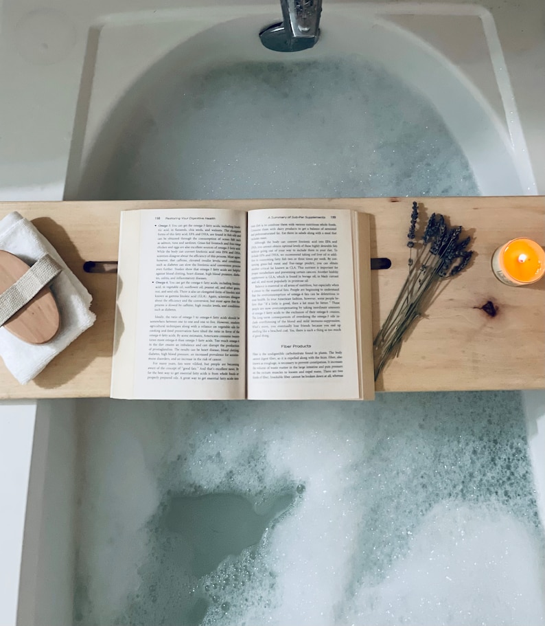 Live Edge Bath Caddy Bathtub Tray Bath Caddy Wooden Bath Etsy