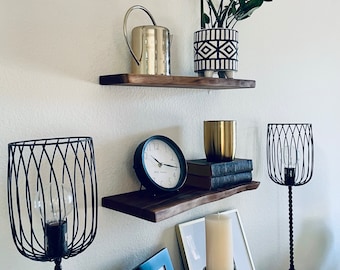 Live Edge Floating Shelf - Farmhouse Style