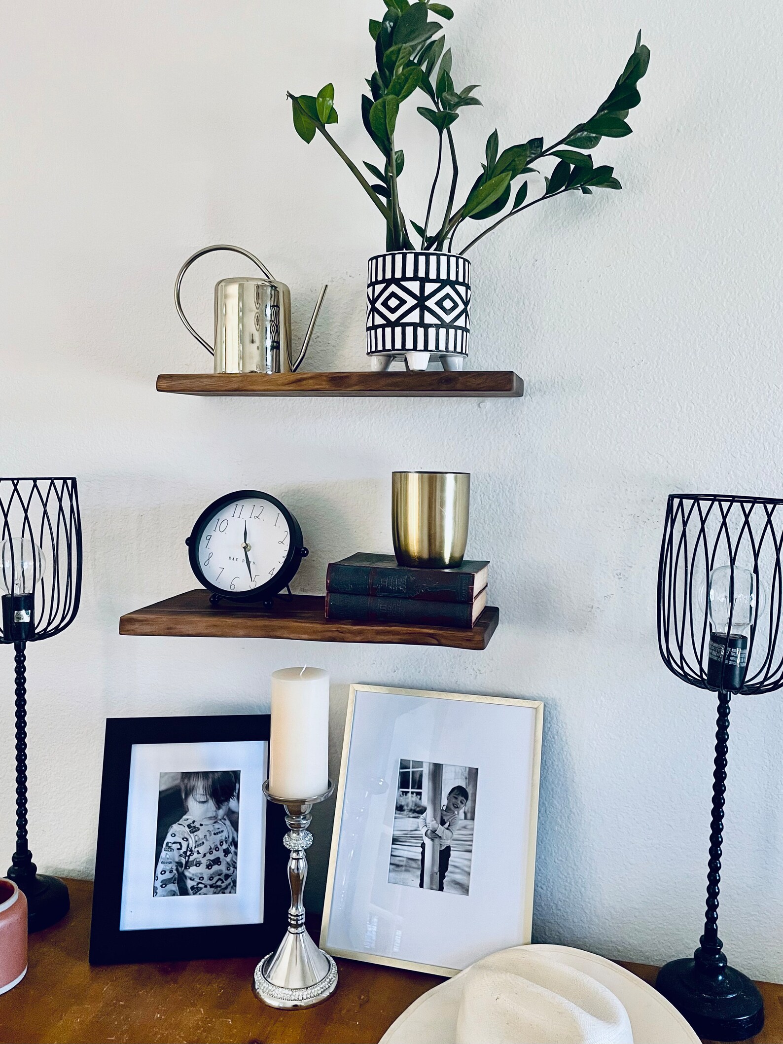 Live Edge Floating Shelves Solid Wood Floating Shelves Etsy