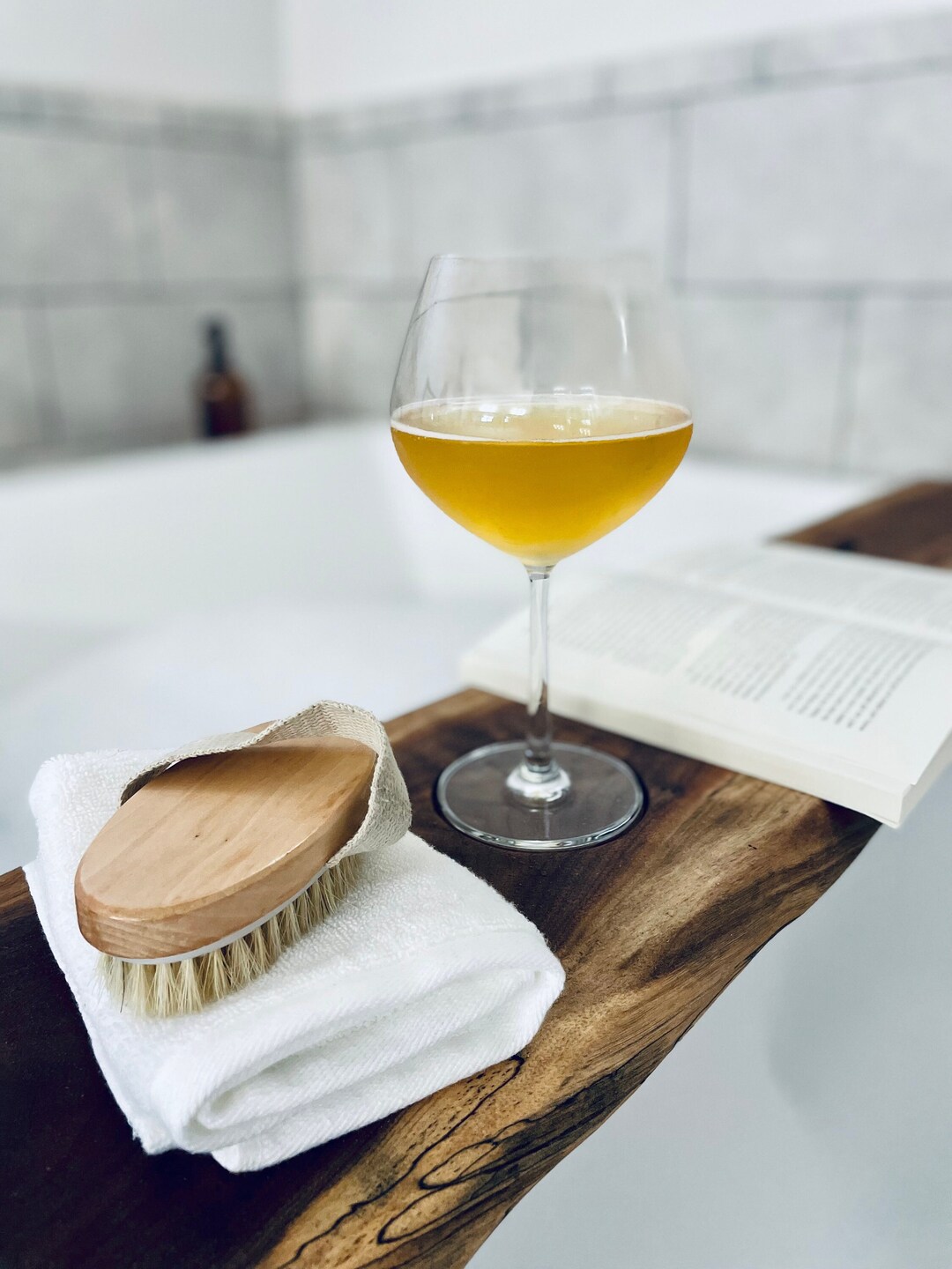 Bathtub Caddy Live Edge Solid Wood, Bath Caddy Git for Her, Bathtub Tray, Bath Caddy, Wooden