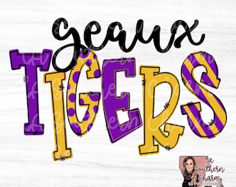 Tigers Digital PNG JPEG DOWNLOAD| sublimation Tiger Design| Screen Print Tigers Art|Printable Art Purple and Gold