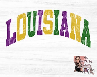 Louisiana Mardi Gras Color athletic png digital DOWNLOAD. Printable Art sublimation screen print png jpeg file design. Shirt tumbler File.