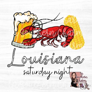 Louisiana Night Crawfish PNG Digital Download. JPEG Sublimation Screen Print Digital Printable Art File. Crawfish. Louisiana. Corn. Beer.