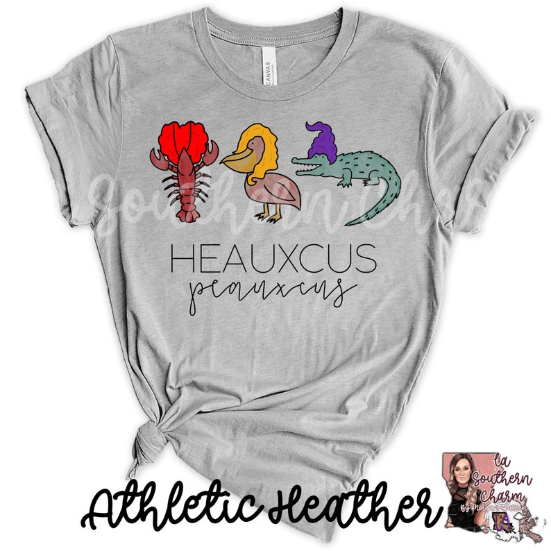 Cajun Halloween Bella Canvas Unisex Tee. Crawfish Pelican Alligator Louisiana Fall Shirt. Southern Name Autumn Halloween TShirt. image 3
