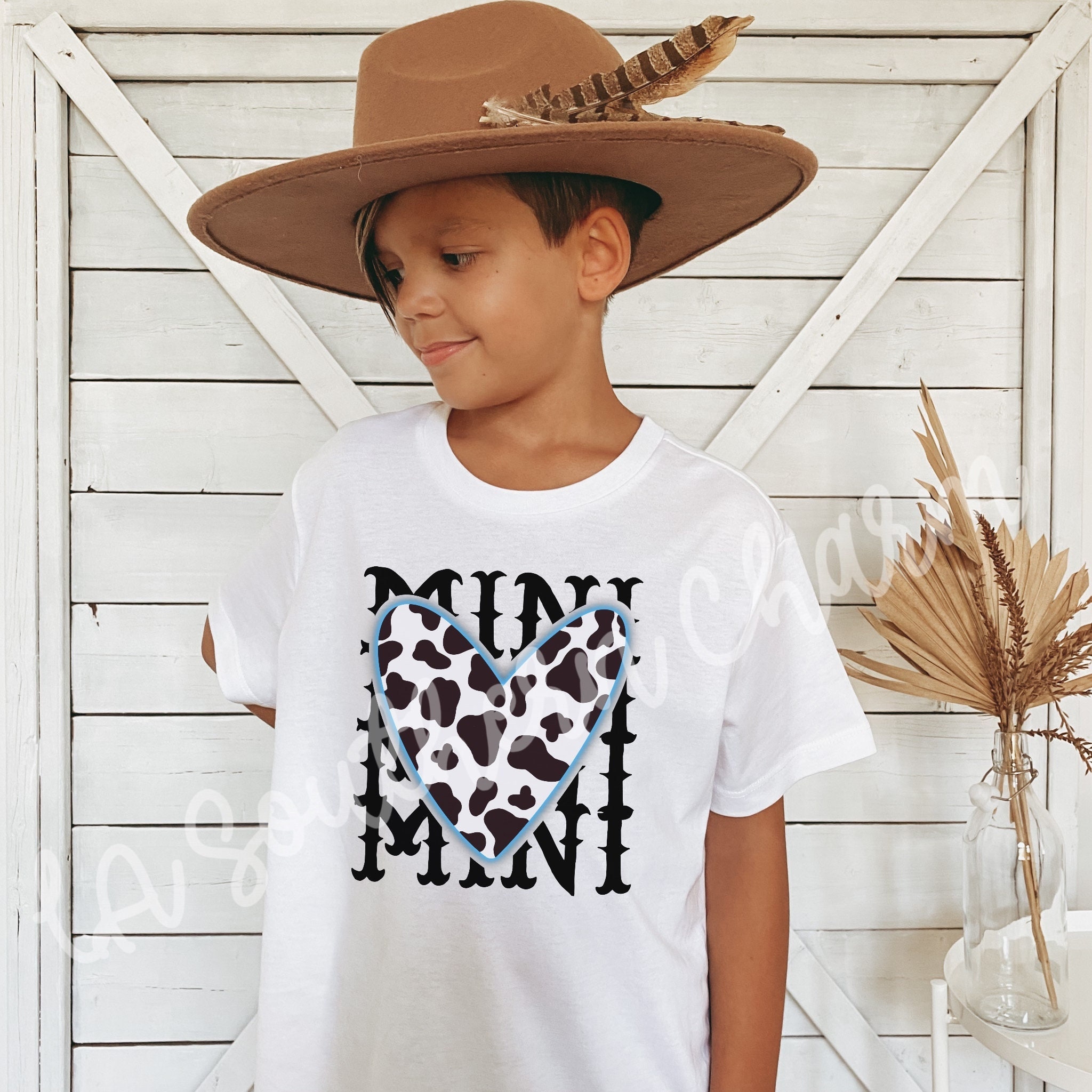 YOUTH Mini Cow Print Shirtcow Teemama 