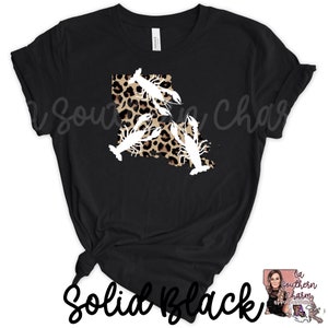 Louisiana Bella Canvas Leopard Cheetah Crawfish Tee|Bella Canvas LA Shirt|Crawfish TShirt|Unisex Soft Tee image 7