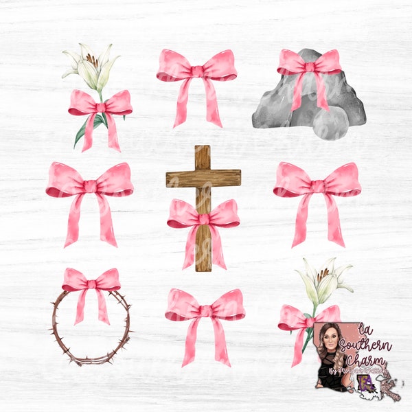 Easter Resurrection Bows Digital Download PNG JPEG File