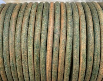4mm Matt Camo Round Leather Cord Premium Quality 4mm Round Leather Cord  LCR4 - Matt Camo #15