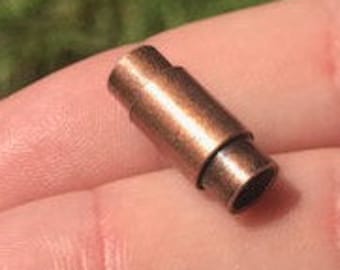 Antique Copper Magnetic Clasp For Leather Cord Hole Size 5.5 mm MC-31