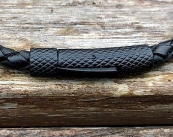 5mm Stainless Steel Black Bayonet Style Locking Snap-In Clasp Bayonet Style Clasp Black Very Secure Bracelet Clasp MC-9