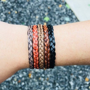 Boho bracelet braided leather bracelet leather bracelet braided leather leather jewelry brown leather bracelet FREE SHIPPING image 1