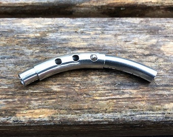 Adjustable Clasp, 4.5MM Adjustable Stainless Steel Clasp for Leather or Cord, 4.5mm End Cap MC-56