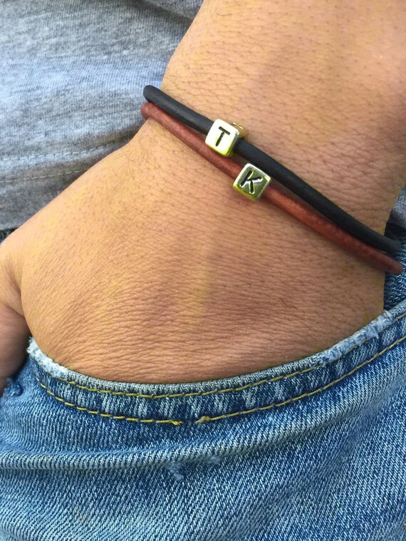 Mens Bracelet Initial Bracelet Men 
