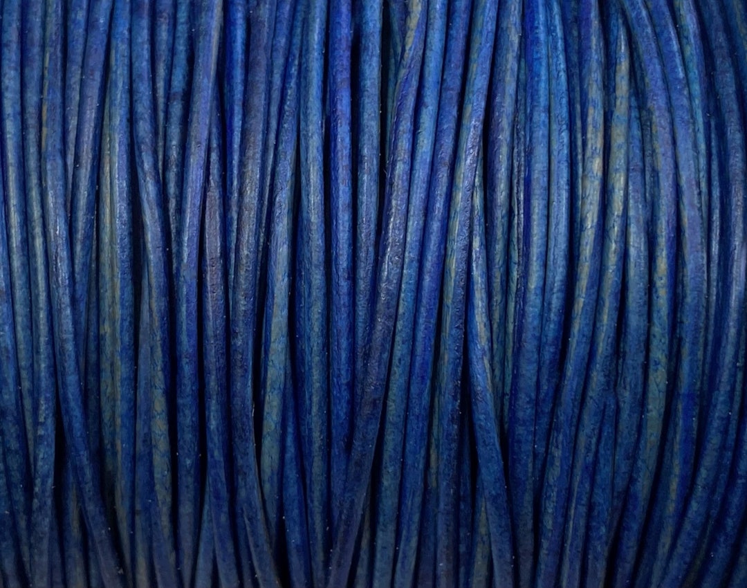 1mm Leather Cord Cobalt Blue Premium European Leather Cord LCR1 200