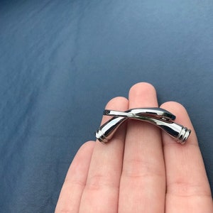 Stainless Steel Overlap Paddle Clasp in Three Colors 304 Stainless Steel Use with Round Cord up to 5MM Hole Size is 5mm MC-40 image 6