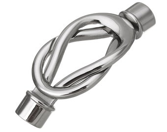 Stainless Steel Overlap Paddle Clasp, 304 Stainless Steel - Use with Round Cord up to 5MM- Hole Size is 5mm  MC-59