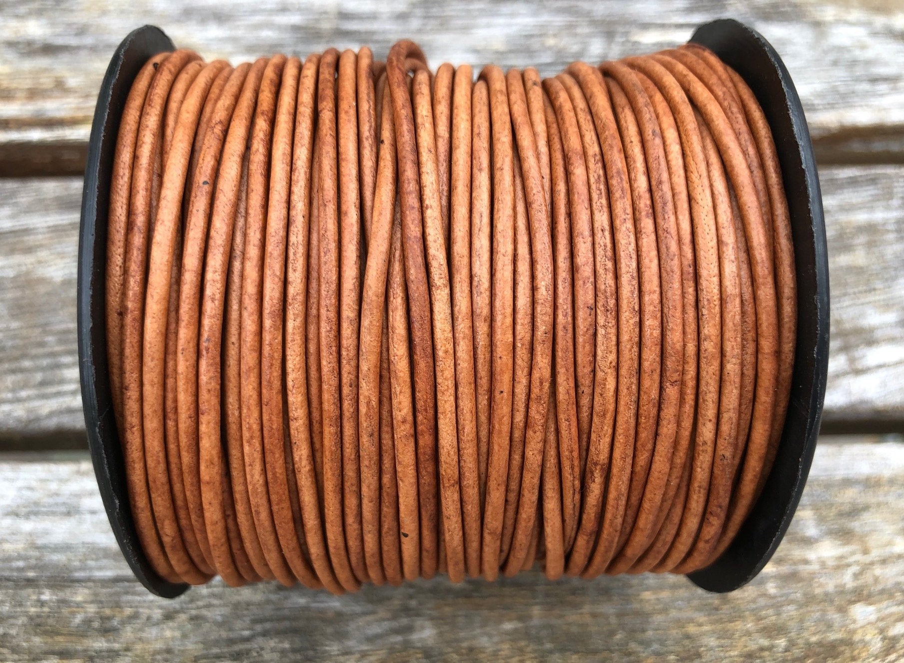 1.5mm Natural Light Brown Round Leather Cord, Premium 1.5mm Round