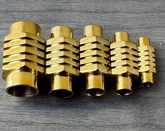 Stainless Steel Gold Color Magnetic Clasp, Leather Cord Clasp, Choose 3mm, 4mm, 5mm, 6mm or 8mm Hole Size Gold Magnetic Clasp MC-100a
