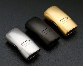 Flat Clasp, Brushed Stainless Steel Clasp, Jewelry Clasp, 10x5mm Hole Size Clasp 3 Colors MC-136